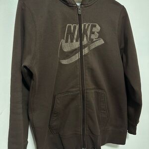 Nike Kids Chocolate Brown Zip-Up Jacket
